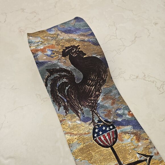 Tango By Max Raab Men's 100% Silk Tie American Series Rise And Shine Made in USA - Picture 2 of 9